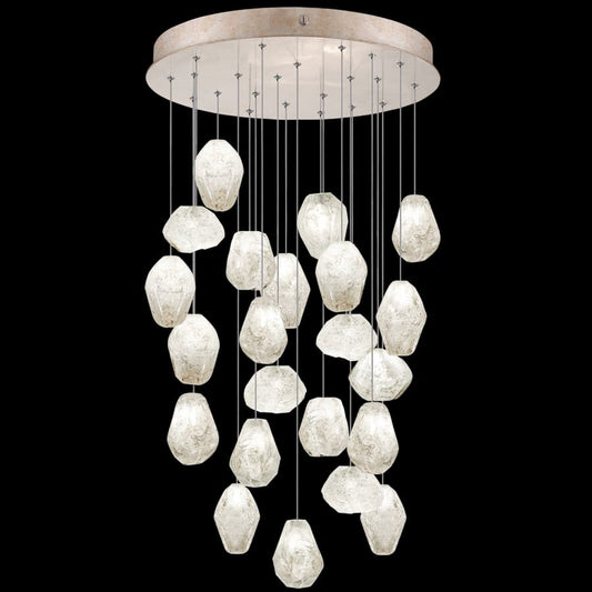 Fine Art Handcrafted Lighting Natural Inspirations 22 Light 24" Wide LED Crystal Multi Light Pendant