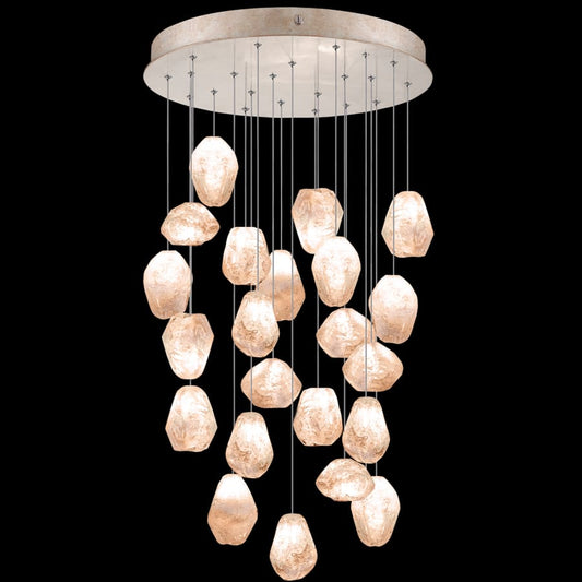 Fine Art Handcrafted Lighting Natural Inspirations 22 Light 24" Wide LED Crystal Multi Light Pendant