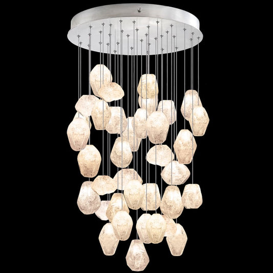 Fine Art Handcrafted Lighting Natural Inspirations 36 Light 34" Wide LED Crystal Multi Light Pendant