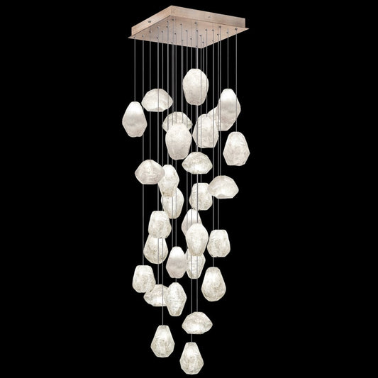 Fine Art Handcrafted Lighting Natural Inspirations 30 Light 30" Wide LED Crystal Multi Light Pendant