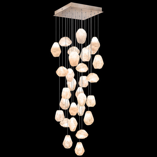 Fine Art Handcrafted Lighting Natural Inspirations 30 Light 30" Wide LED Crystal Multi Light Pendant