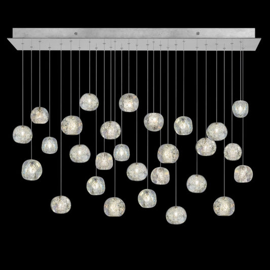 Fine Art Handcrafted Lighting Natural Inspirations 28 Light 54" Wide LED Crystal Multi Light Pendant