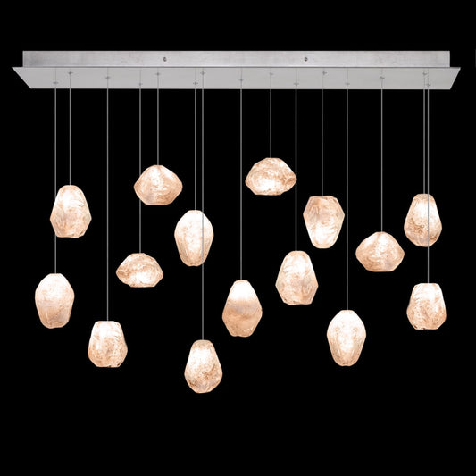 Fine Art Handcrafted Lighting Natural Inspirations 15 Light 48" Wide LED Crystal Multi Light Pendant