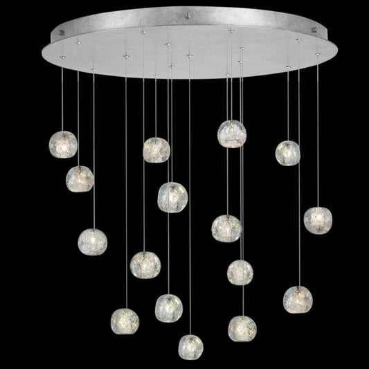Fine Art Handcrafted Lighting Natural Inspirations 16 Light 32" Wide LED Crystal Multi Light Pendant