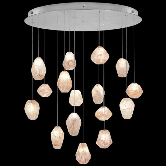 Fine Art Handcrafted Lighting Natural Inspirations 16 Light 32" Wide LED Crystal Multi Light Pendant