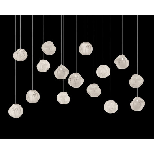 Fine Art Handcrafted Lighting Vesta 15 Light 48" Wide LED Abstract Multi Light Pendant