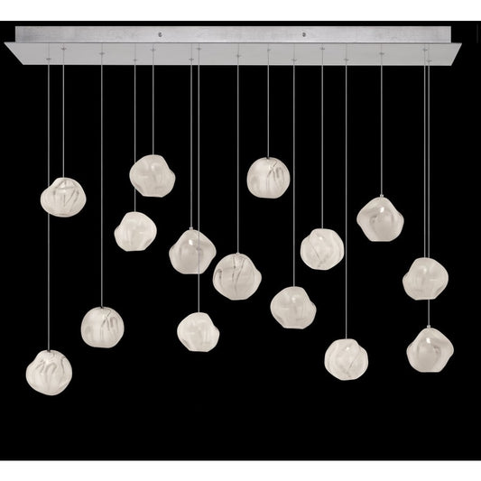 Fine Art Handcrafted Lighting Vesta 15 Light 48" Wide LED Abstract Multi Light Pendant