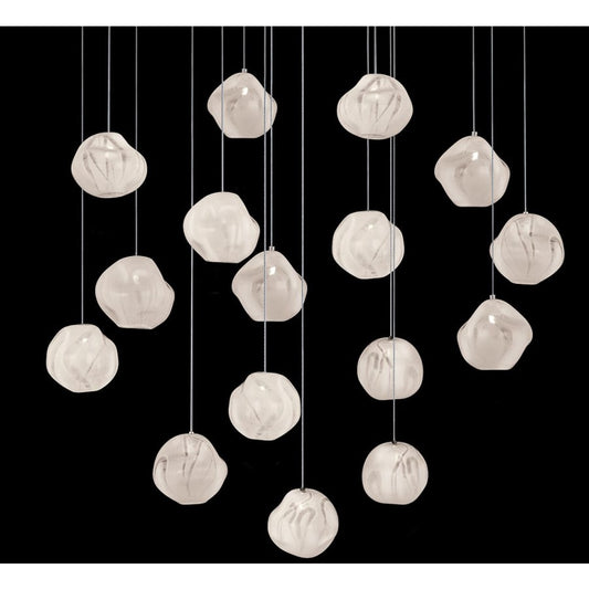 Fine Art Handcrafted Lighting Vesta 16 Light 32" Wide LED Abstract Multi Light Pendant