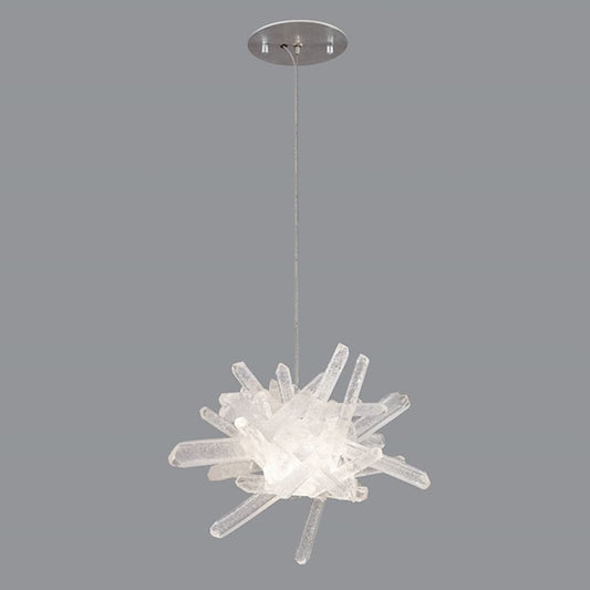 Fine Art Handcrafted Lighting Diamantina 3 Light LED Single Pendant with Quartz Shade
