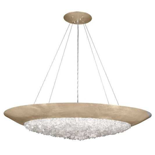 Fine Art Handcrafted Lighting Arctic Halo 3 Light 44" Wide Crystal Pendant