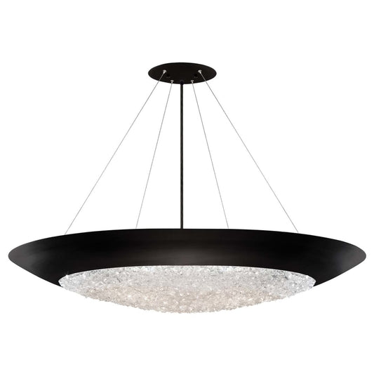 Fine Art Handcrafted Lighting Arctic Halo 3 Light 44" Wide Crystal Pendant