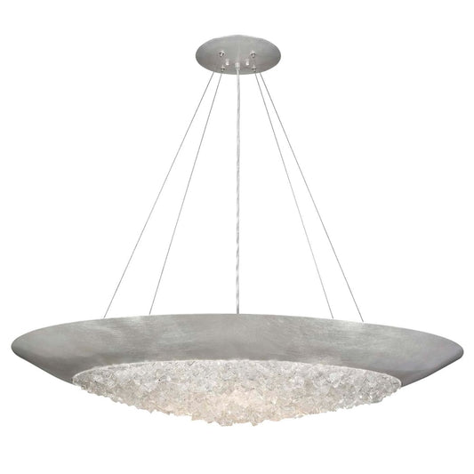 Fine Art Handcrafted Lighting Arctic Halo 3 Light 44" Wide Crystal Pendant