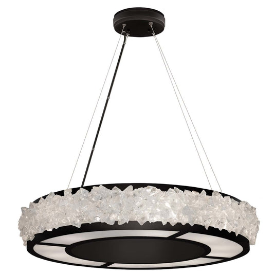 Fine Art Handcrafted Lighting Arctic Halo 12 Light 5" High Crystal Chandelier