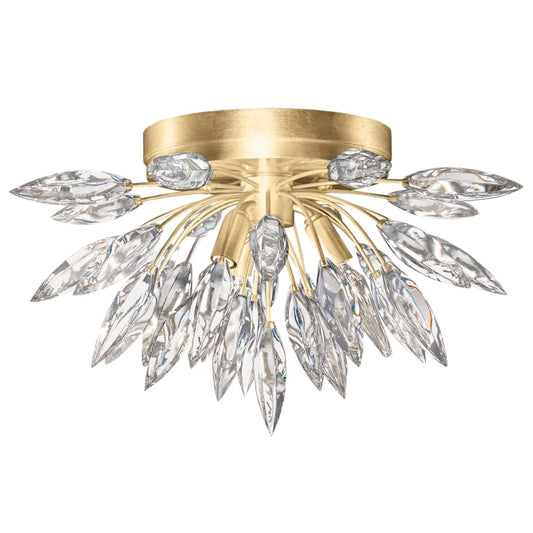 Fine Art Handcrafted Lighting Lily Buds 3 Light 19" Wide Flush Mount Ceiling Fixture