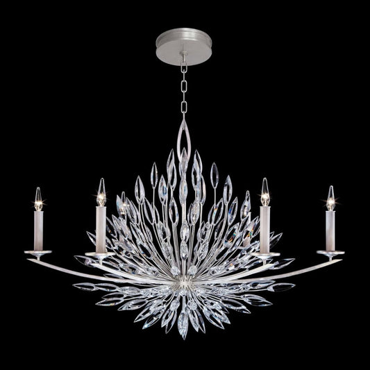 Fine Art Handcrafted Lighting Lily Buds 6 Light 48" Wide Crystal Chandelier