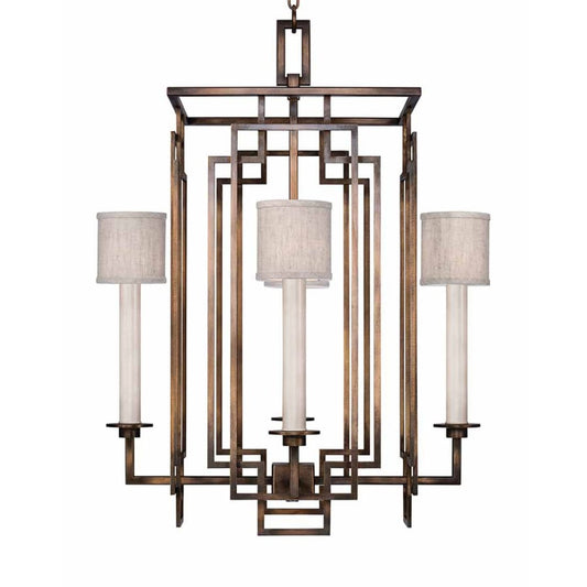 Fine Art Handcrafted Lighting Cienfuegos 4 Light 24" Wide Chandelier with Fabric Shades