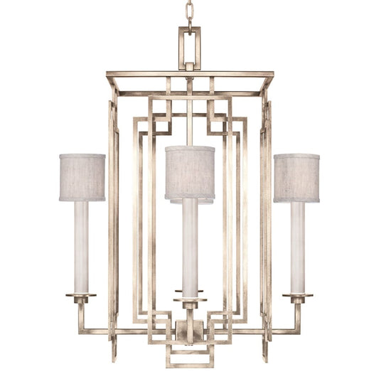 Fine Art Handcrafted Lighting Cienfuegos 4 Light 24" Wide Chandelier with Fabric Shades
