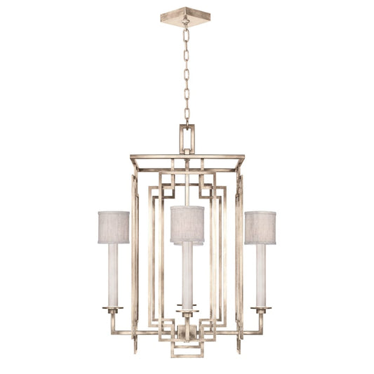 Fine Art Handcrafted Lighting Cienfuegos 4 Light 24" Wide Chandelier with Fabric Shades