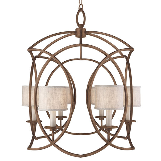 Fine Art Handcrafted Lighting Cienfuegos 6 Light 30-1/2" Wide Chandelier with Fabric Shades