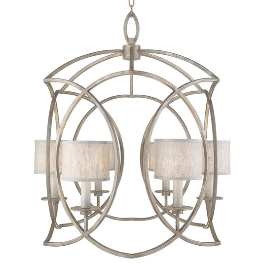Fine Art Handcrafted Lighting Cienfuegos 6 Light 30-1/2" Wide Chandelier with Fabric Shades