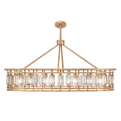 Fine Art Handcrafted Lighting Westminster 14 Light 52" Wide Crystal Linear Chandelier