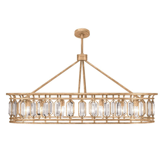 Fine Art Handcrafted Lighting Westminster 14 Light 52" Wide Crystal Linear Chandelier