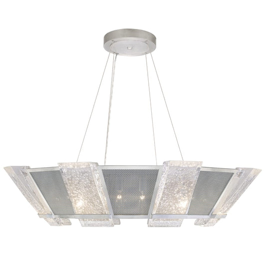 Fine Art Handcrafted Lighting Crownstone 16 Light 38" Wide Drum Chandelier with Metal Mesh Shade