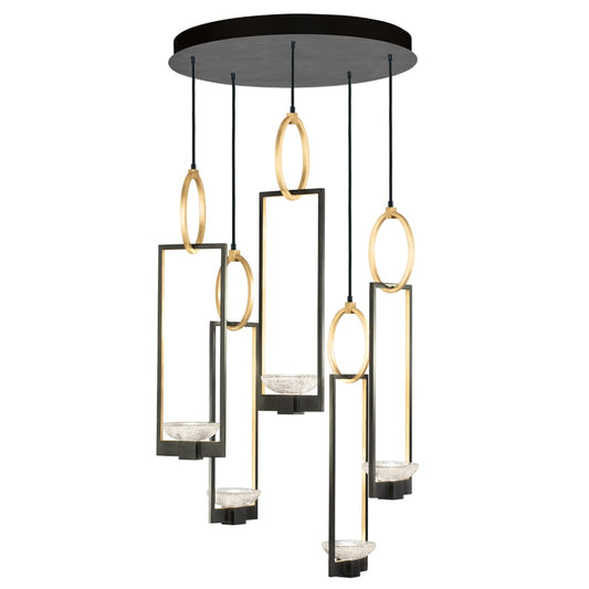 Fine Art Handcrafted Lighting Delphi 5 Light 27" Wide LED Multi Light Pendant