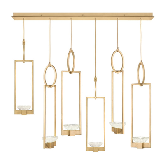 Fine Art Handcrafted Lighting Delphi 6 Light 48" Wide LED Linear Pendant
