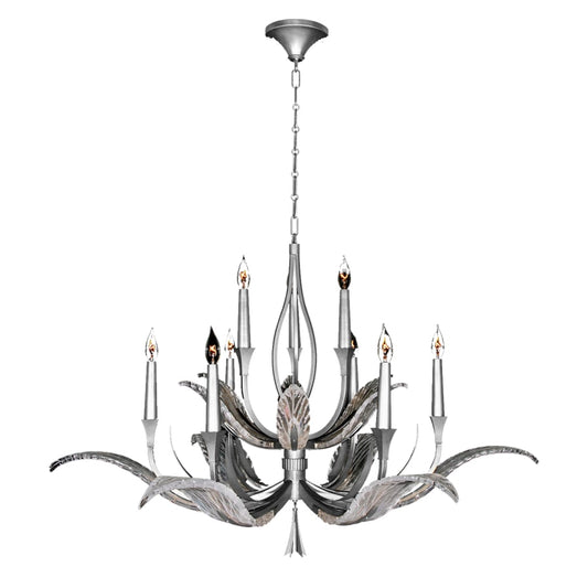 Fine Art Handcrafted Lighting Plume 9 Light 45" Wide Crystal Chandelier