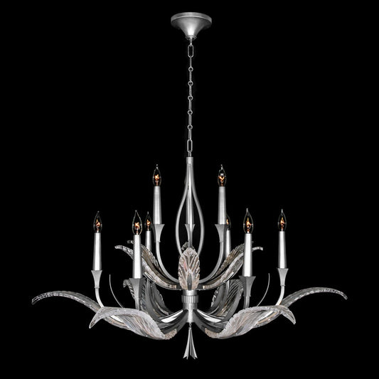 Fine Art Handcrafted Lighting Plume 9 Light 45" Wide Crystal Chandelier