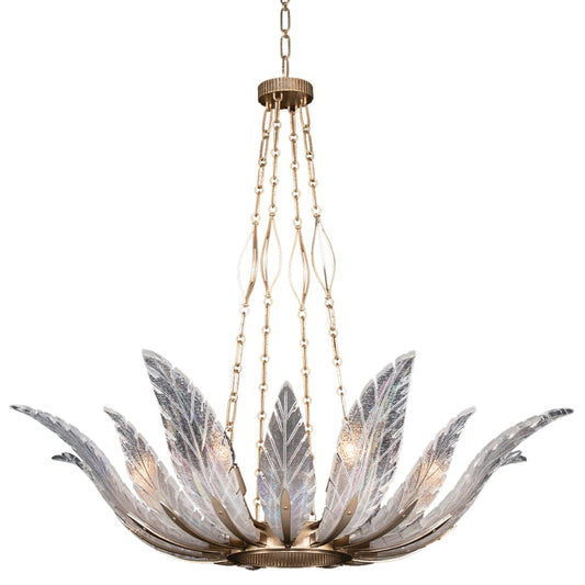 Fine Art Handcrafted Lighting Plume 8 Light 39" Wide Crystal Chandelier