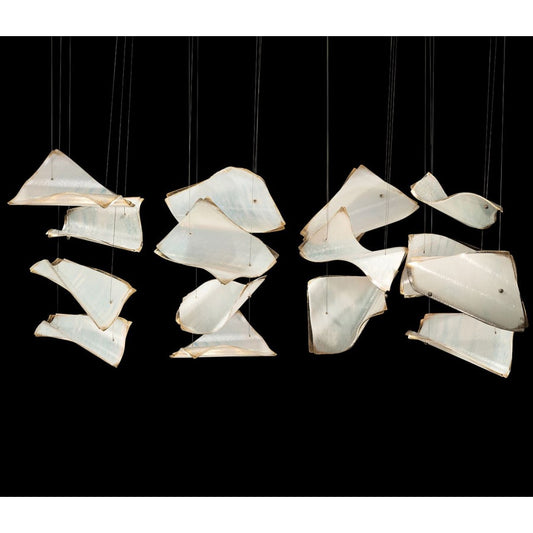Fine Art Handcrafted Lighting Elevate 8 Light 54" Wide LED Abstract Multi Light Pendant