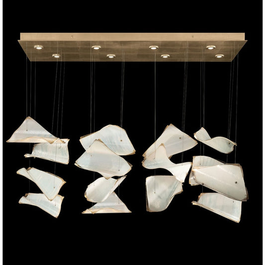 Fine Art Handcrafted Lighting Elevate 8 Light 54" Wide LED Abstract Multi Light Pendant