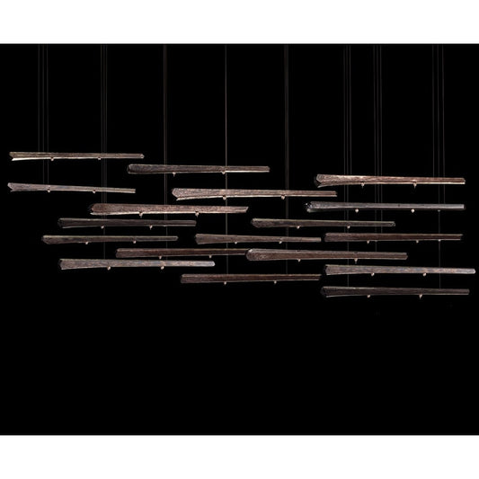 Fine Art Handcrafted Lighting Elevate 8 Light 59" Wide LED Abstract Multi Light Pendant