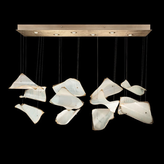 Fine Art Handcrafted Lighting Elevate 6 Light 50" Wide LED Abstract Multi Light Pendant