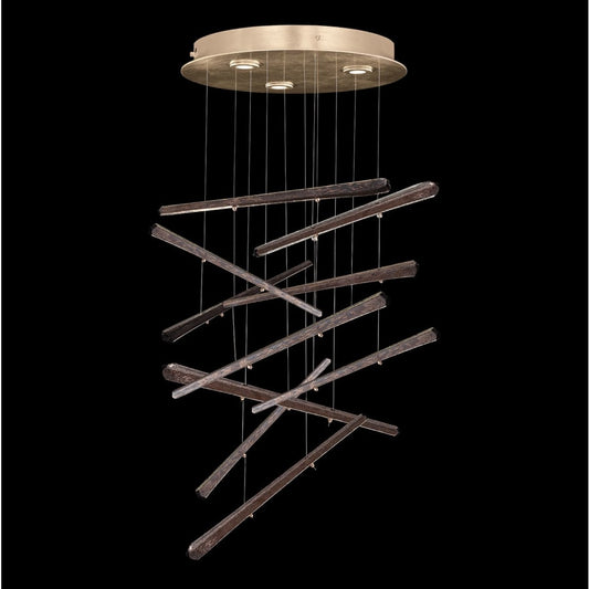 Fine Art Handcrafted Lighting Elevate 3 Light 23" Wide LED Abstract Multi Light Pendant