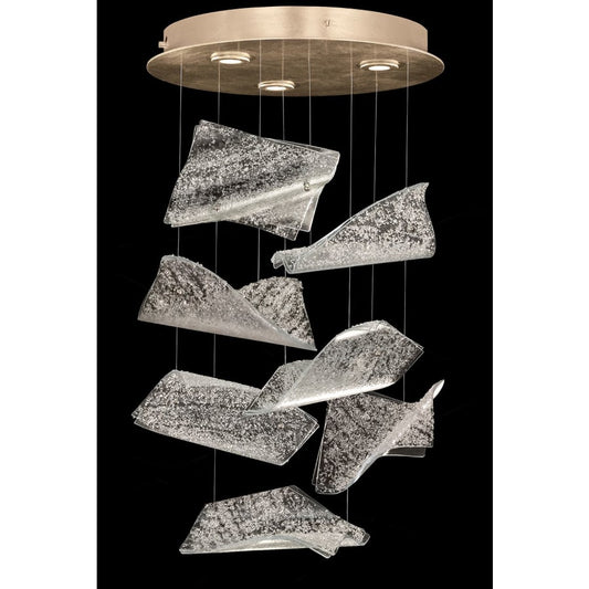 Fine Art Handcrafted Lighting Elevate 3 Light 23" Wide LED Abstract Multi Light Pendant