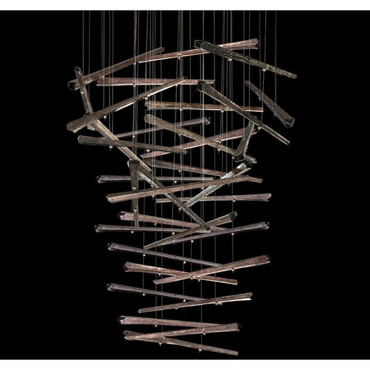 Fine Art Handcrafted Lighting Elevate 8 Light 34" Wide LED Abstract Multi Light Pendant