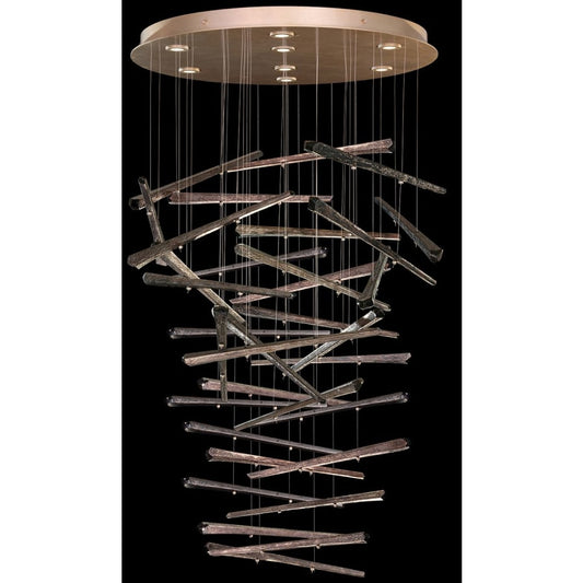 Fine Art Handcrafted Lighting Elevate 8 Light 34" Wide LED Abstract Multi Light Pendant
