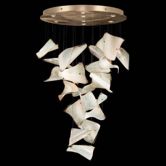 Fine Art Handcrafted Lighting Elevate 8 Light 38" Wide LED Abstract Multi Light Pendant