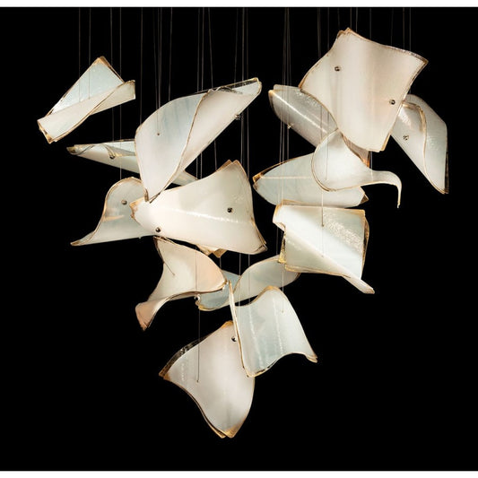 Fine Art Handcrafted Lighting Elevate 8 Light 38" Wide LED Abstract Multi Light Pendant