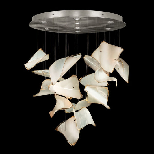 Fine Art Handcrafted Lighting Elevate 8 Light 38" Wide LED Abstract Multi Light Pendant