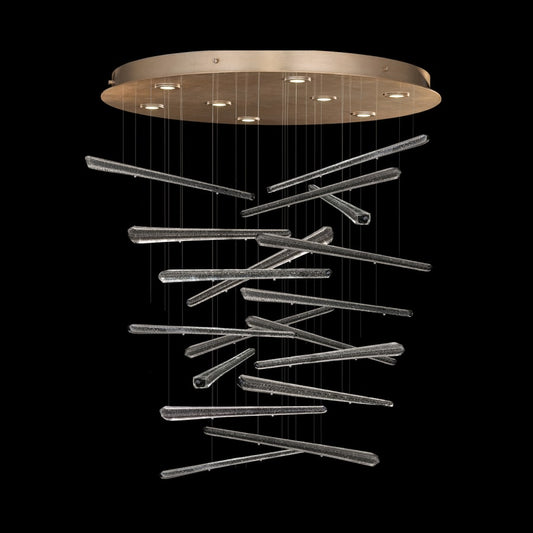 Fine Art Handcrafted Lighting Elevate 8 Light 34" Wide LED Crystal Chandelier