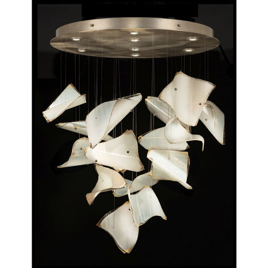 Fine Art Handcrafted Lighting Elevate 8 Light 38" Wide LED Abstract Multi Light Pendant