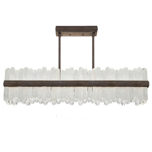 Fine Art Handcrafted Lighting Lior 2 Light 48" Wide LED Crystal Linear Chandelier