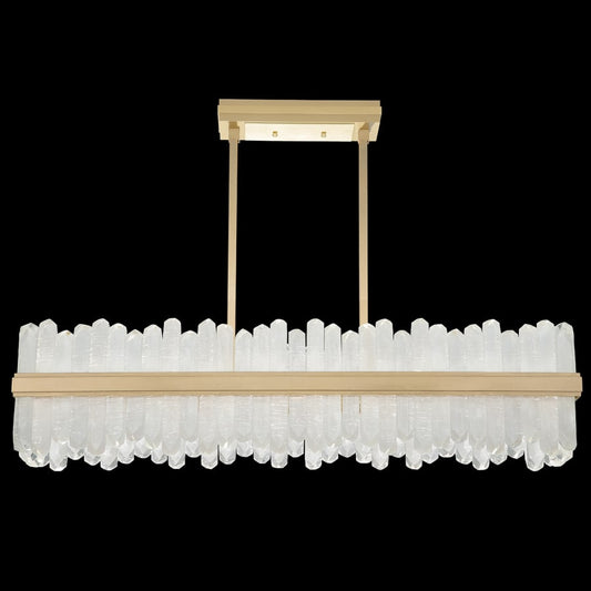Fine Art Handcrafted Lighting Lior 2 Light 48" Wide LED Crystal Linear Chandelier