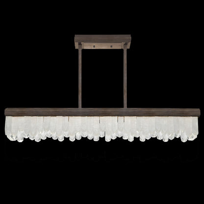 Fine Art Handcrafted Lighting Lior 48" Wide LED Crystal Linear Chandelier