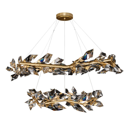 Fine Art Handcrafted Lighting Foret 20 Light 55" Wide Crystal Chandelier