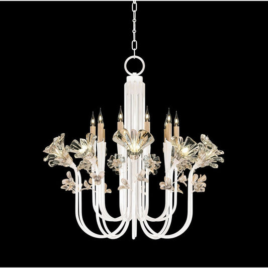 Fine Art Handcrafted Lighting Azu 20 Light 36" Wide Crystal Abstract Chandelier